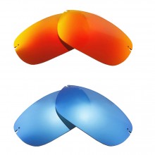 New Walleva Fire Red + Ice Blue Polarized Replacement Lenses For Maui Jim Makaha Sunglasses